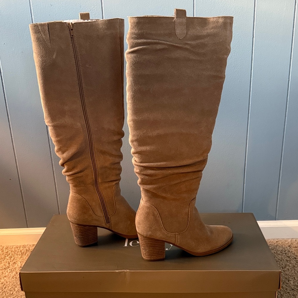 Levity Over the Knee Tan Suede Boots